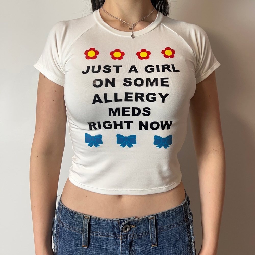 O-Mighty Allergy Meds graphic baby tee